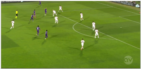 Story of the game: Fiorentina attack down their left
